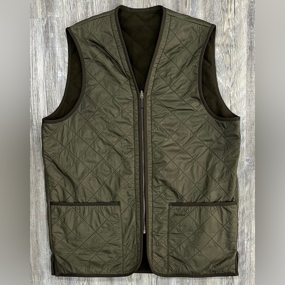 Barbour Polarquilt Waistcoat/Zip in Liner Vest Men’s Size L MLI0002OL91